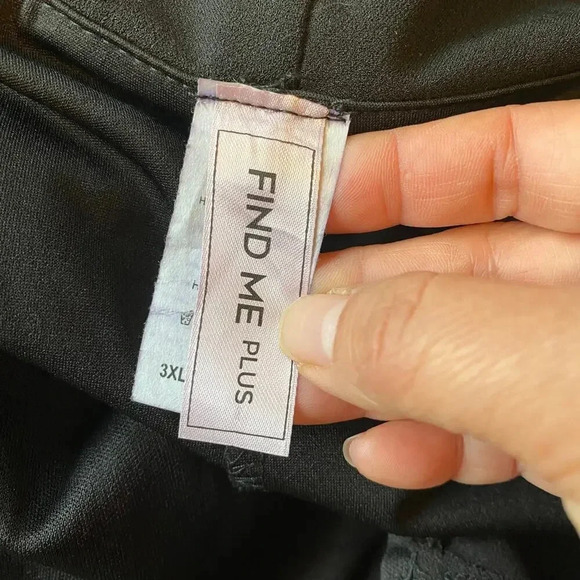 Find me plus Wide Leg Stretch Casual Black Jumpsuit Women Plus Size 1X/3X - Picture 6 of 10